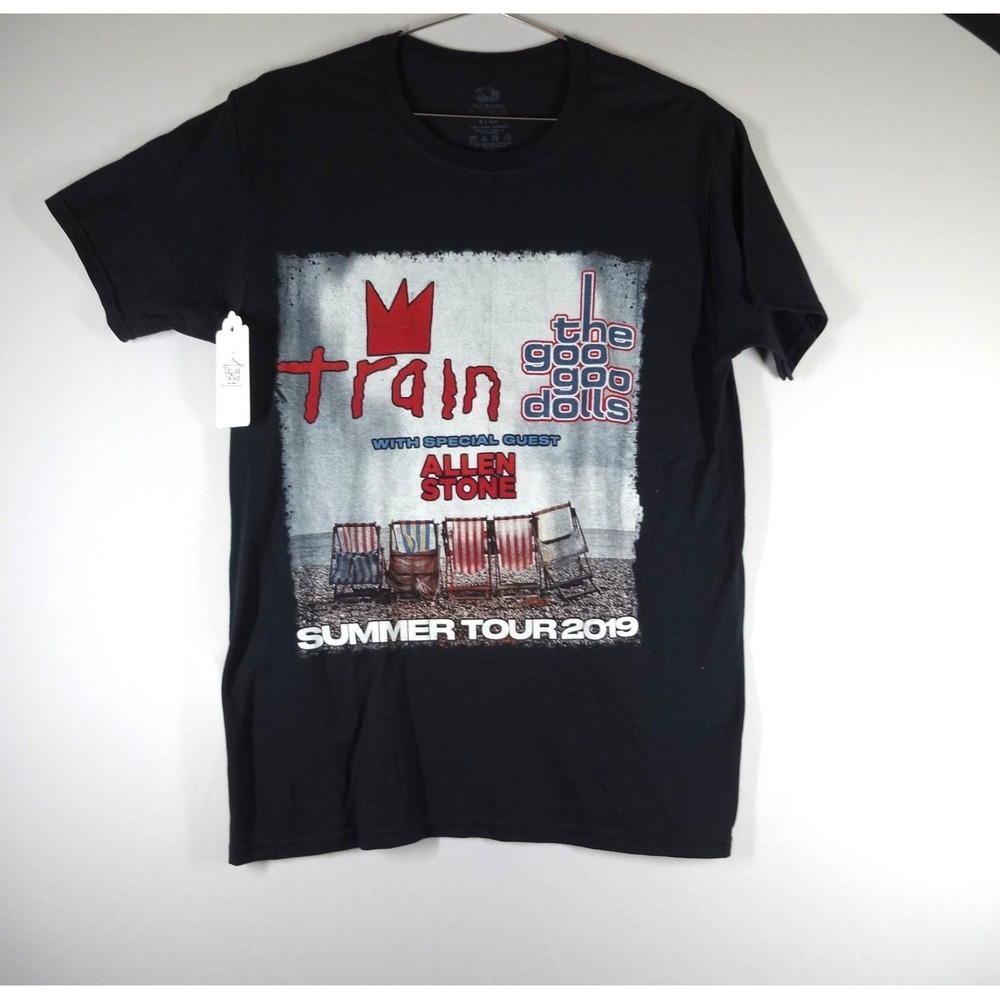 Fruit of the Loom Goo Goo Dolls Train Mens S Black 2019 Tour Shirt Concert Tee